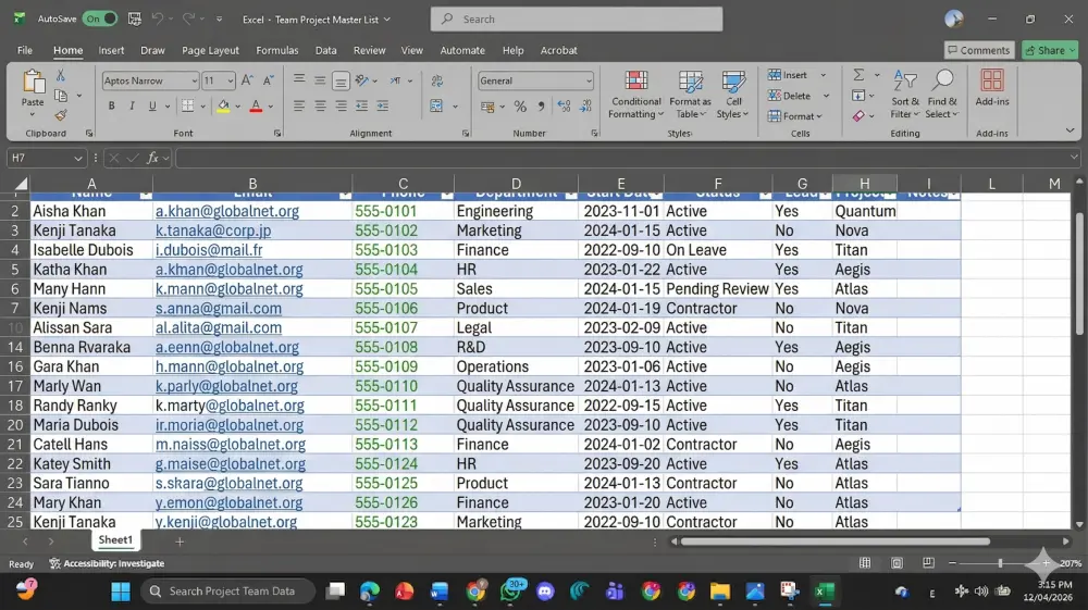 سأقوم بإدخال البيانات على Excel بدقة وسرعة عالية