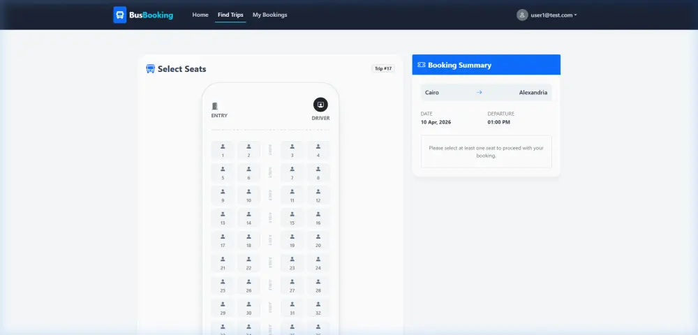 نظام الحجز الذكي للرحلات Smart Trip Booking System
