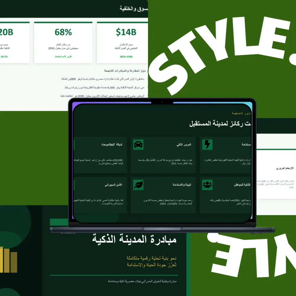 تصميم عروض تقديمية باوربوينت رسمية عصرية احترافية جذابة