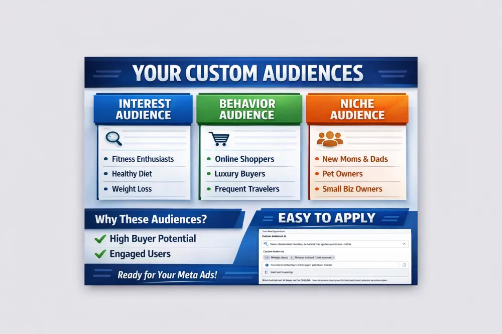 Meta Ads Targeting: 3 Audiences جاهزة + Logic واضح