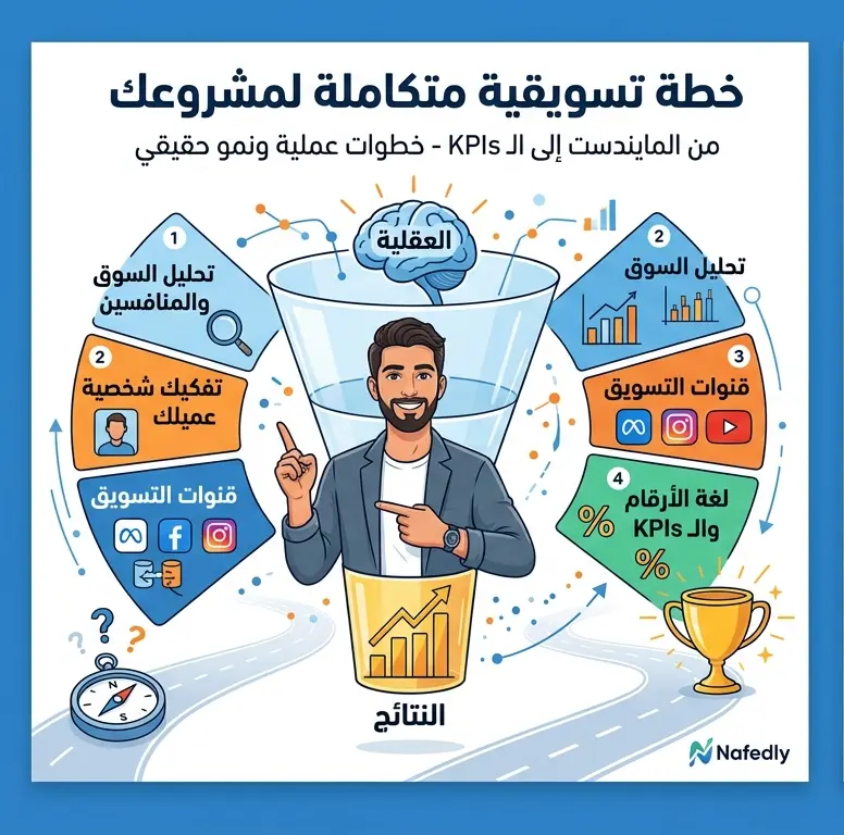 كتابة خطة تسويقية استراتيجية شاملة وخريطة طريق لنمو مشروعك أو متجرك