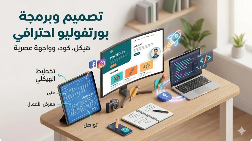 إنشاء موقع شخصي (Portfolio) لعرض أعمالك بواجهة عصرية