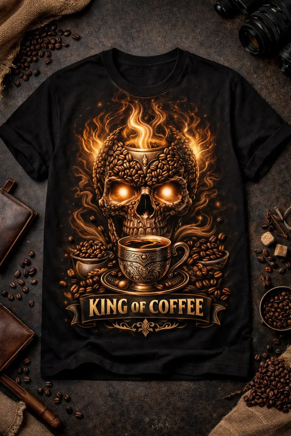 تصميم تيشرتات إبداعية متنوعة (Gaming, Romantic, Coffee & Typography)