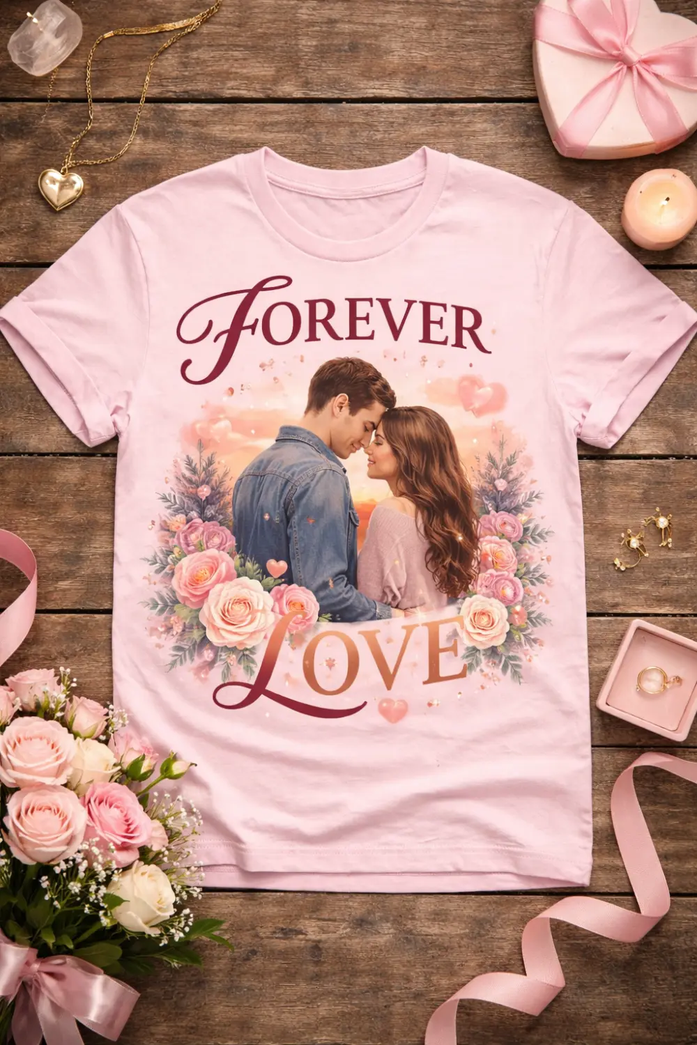 تصميم تيشرتات إبداعية متنوعة (Gaming, Romantic, Coffee & Typography)