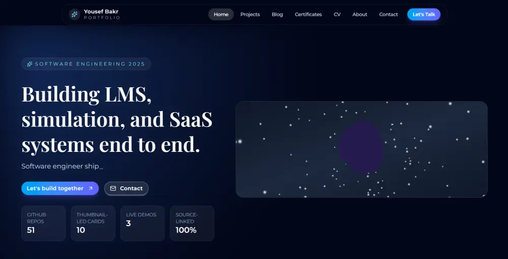 برمجة وتطوير موقع معرض أعمال (Portfolio) احترافي وسريع