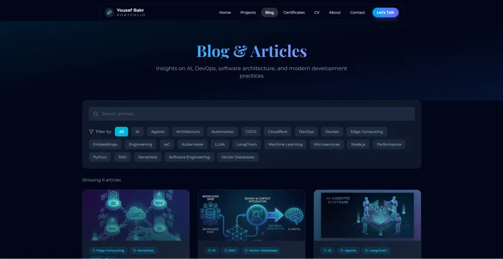 برمجة وتطوير موقع معرض أعمال (Portfolio) احترافي وسريع