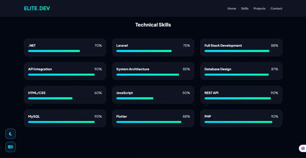 تصميم وتطوير موقع شخصي (Portfolio Website)