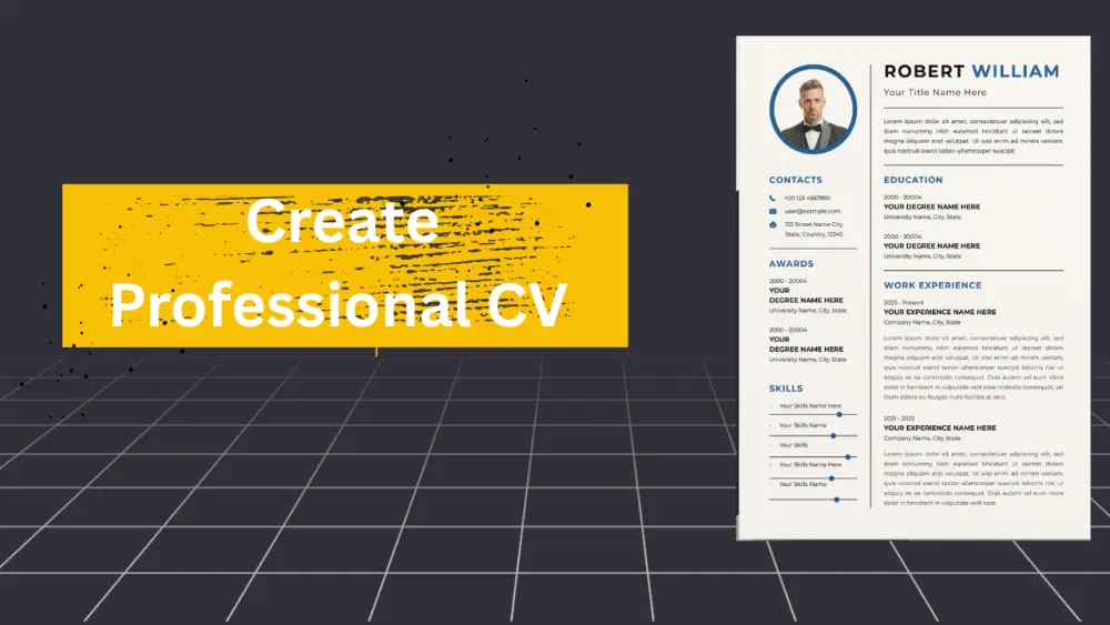 تصميم CV احترافي