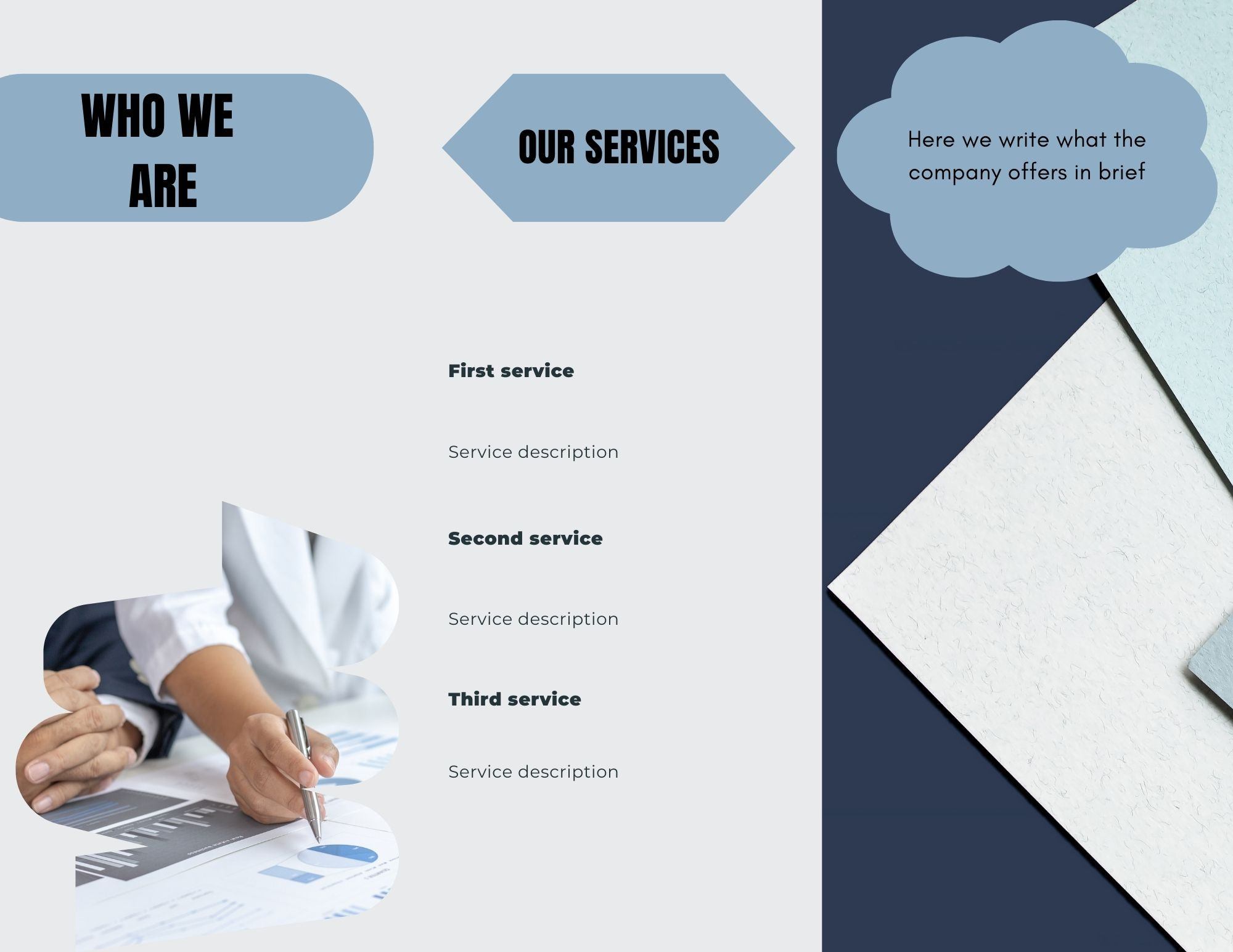 تصميم بروشورات لمواضيع مختلفة وللشركات حسب الطلب