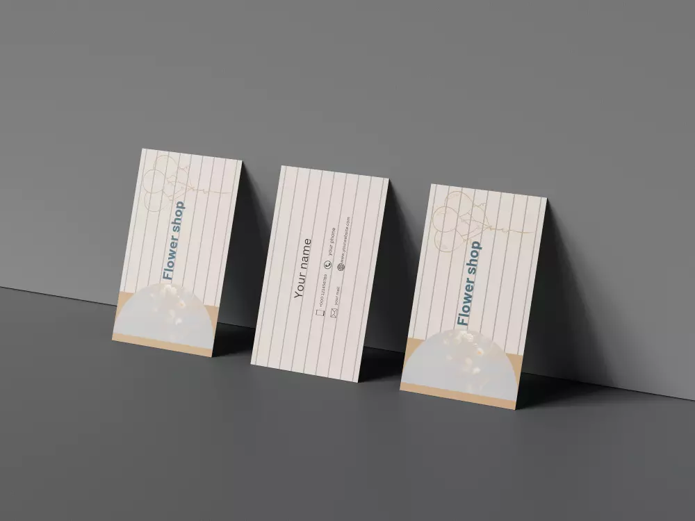 تصميم كروت عمل بألوان وبالشعار الخاص بك