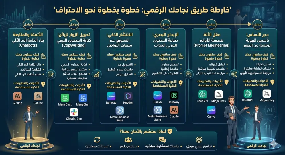كورس احترافي في التسويق الرقمي وتوظيف الذكاء الاصطناعي لزيادة المبيعات وبناء العلامة التجارية