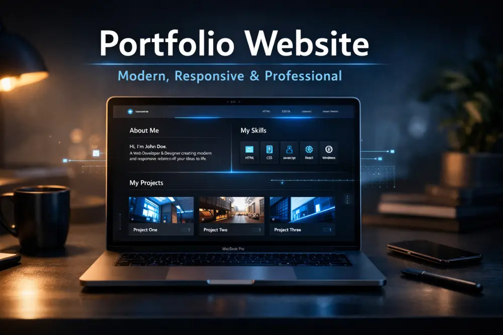 سأقوم بتصميم موقع Portfolio احترافي مكون من 4 أقسام مع تحميل CV ورفعه أونلاين خلال 3 أيام