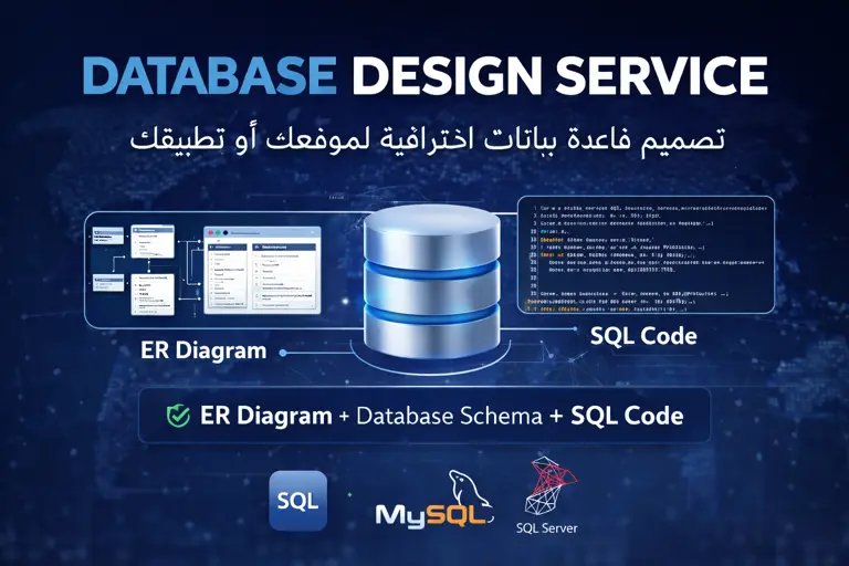 عمل database erd mapping schema code