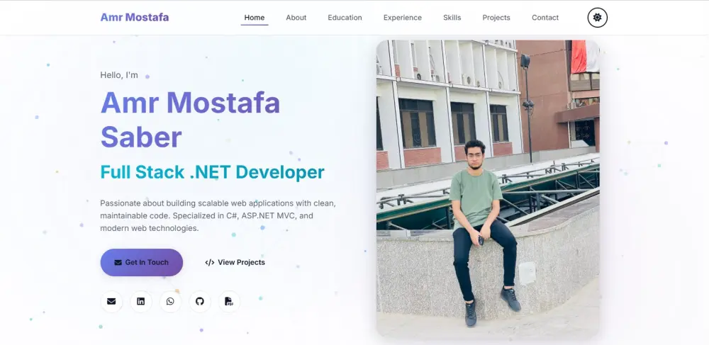تصميم موقع portfolio  احترافي لعرض مهاراتك