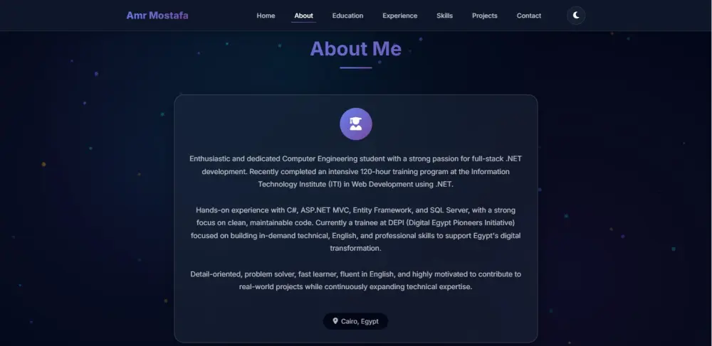 تصميم موقع portfolio  احترافي لعرض مهاراتك