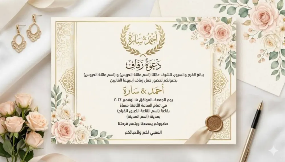 دعوه لحفل زفاف أو خطوبة
