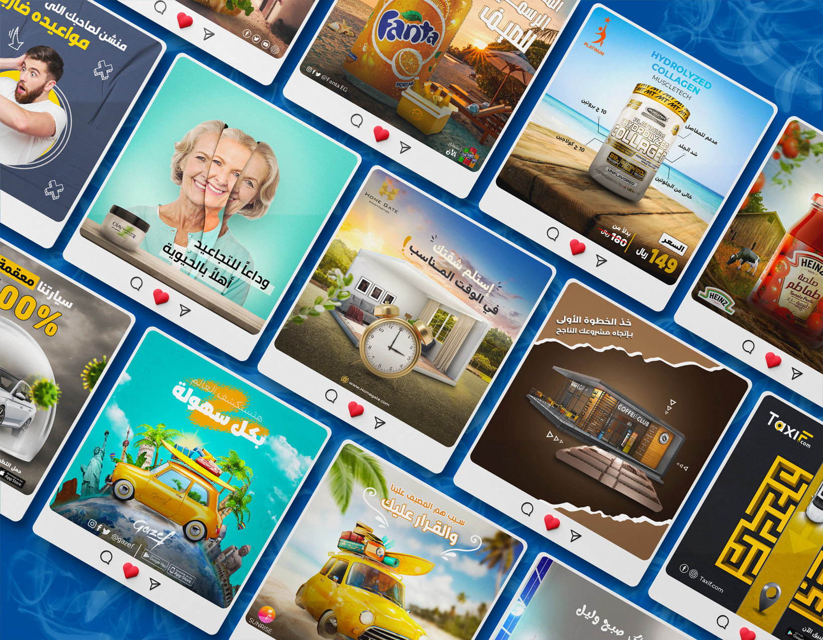 عدد 2 تصميم بوست سوشيال ميديا احترافي