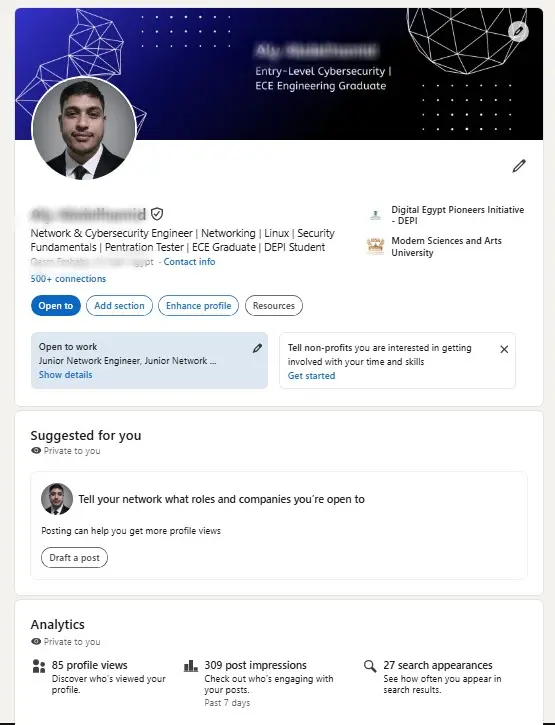 بناء وتطوير ملف شخصي احترافي على لينكدإن
