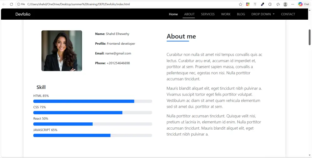 سأصمم لك موقع Portfolio شخصي احترافي لعرض أعمالك بطريقة جذابة ومتجاوبة 100%