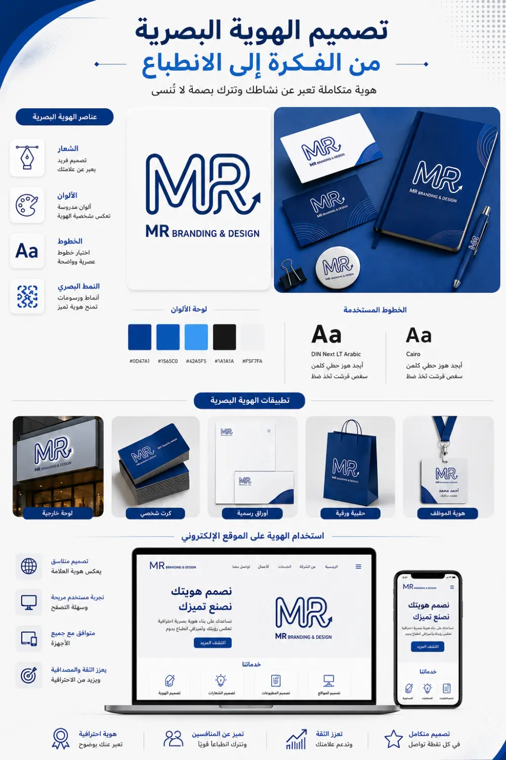 تصميم الهوية البصرية من الفكرة الى الانطباع