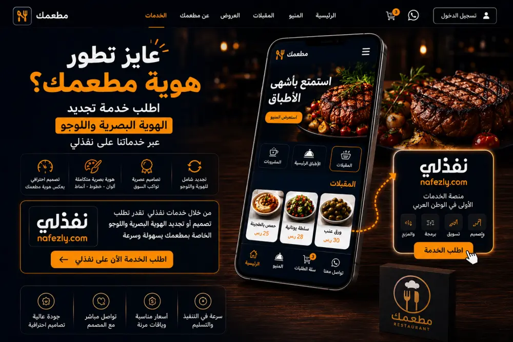 تصميم منيو ذكي وصفحة هبوط للمطاعم وربط بالواتساب و QR Code