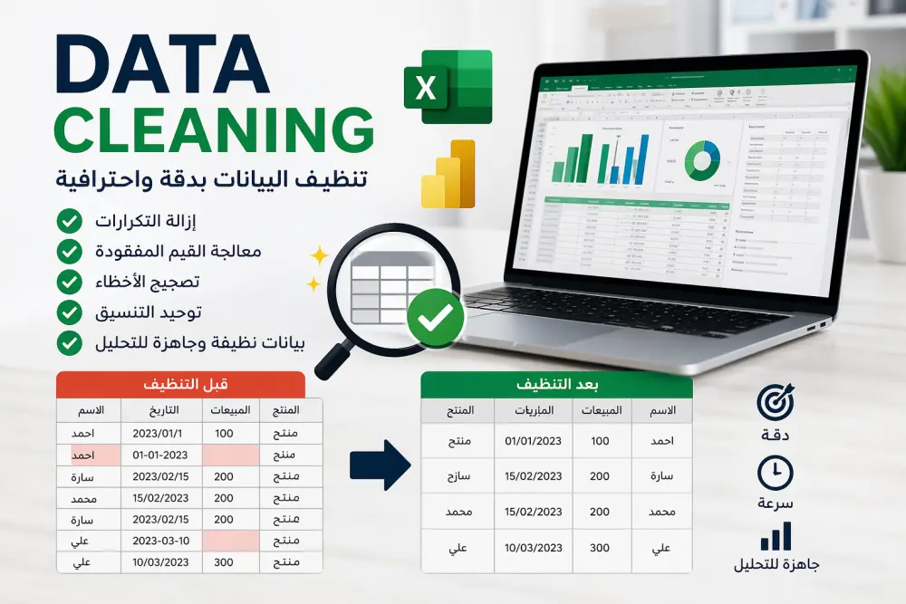 تنظيف ومعالجة البيانات