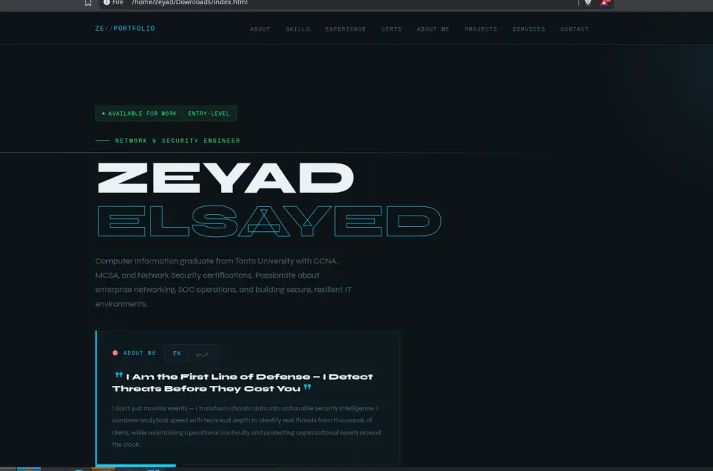 تصميم وبرمجة بورتفوليو Portfolio احترافي متكامل