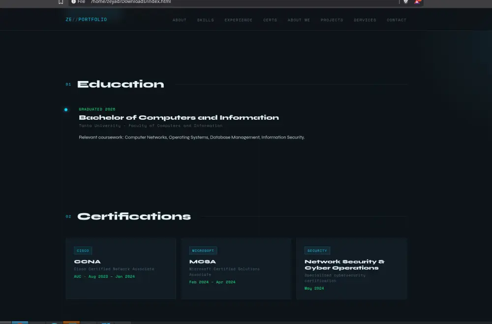 تصميم وبرمجة بورتفوليو Portfolio احترافي متكامل
