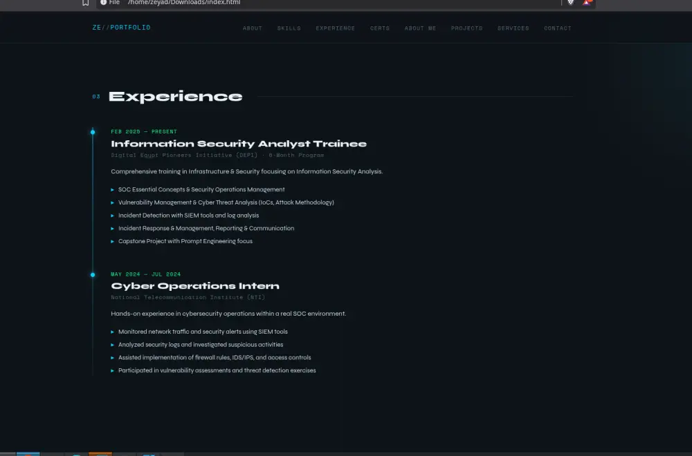 تصميم وبرمجة بورتفوليو Portfolio احترافي متكامل