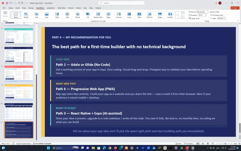 تصميم عرض PowerPoint / Canva احترافي مع صور + فيديو + Animations وانتقالات جذابة