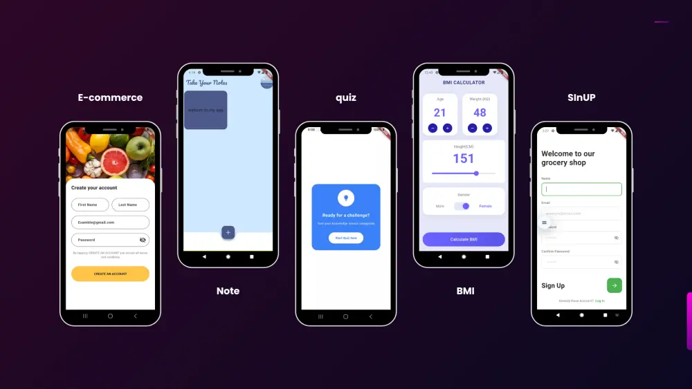 تصميم واجهة تطبيق موبايل احترافية باستخدام Flutter