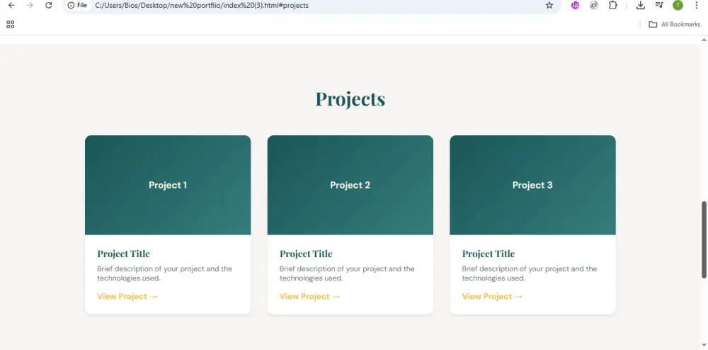 تصميم portfolio شخصى إحترافى