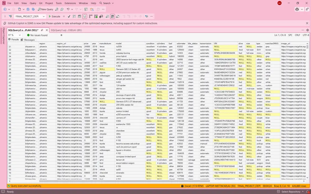 سأقوم بتحليل ومعالجة البيانات الضخمة (حتى مليون صف) باستخدام SQL وPower BI وتحويلها إلى تقارير تفاعلية وInsights واضحة تساعدك في اتخاذ القرار.