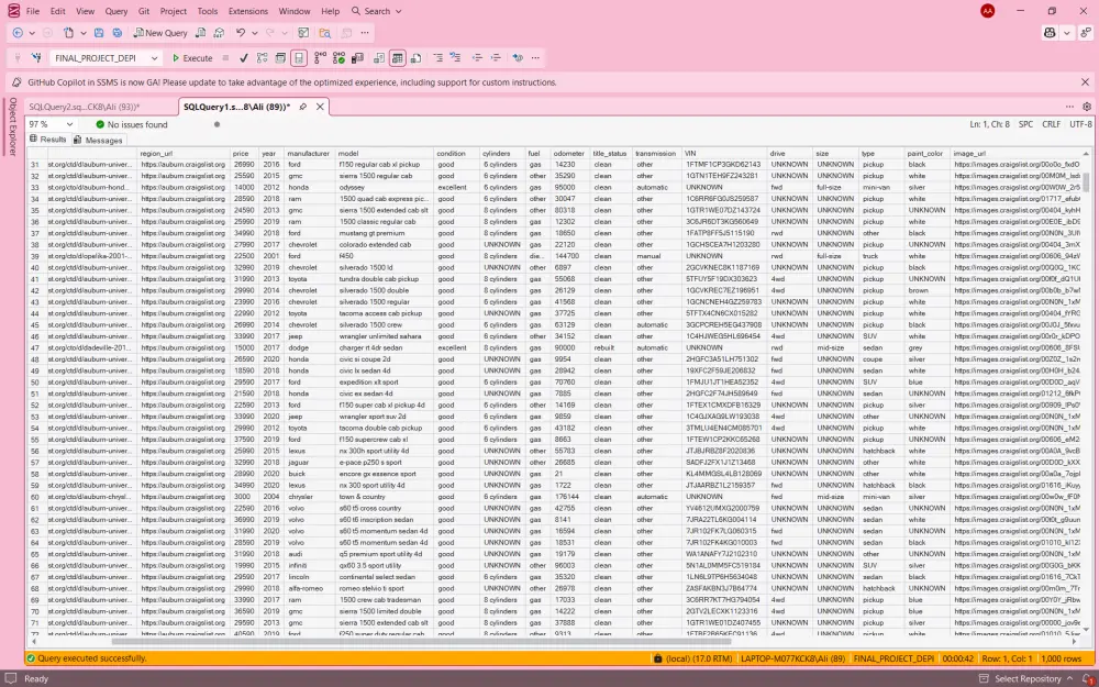 سأقوم بتحليل ومعالجة البيانات الضخمة (حتى مليون صف) باستخدام SQL وPower BI وتحويلها إلى تقارير تفاعلية وInsights واضحة تساعدك في اتخاذ القرار.