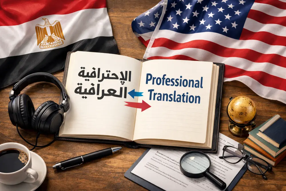 ترجمة احترافية من العربية إلى الإنجليزية والعكس بدقة عالية
