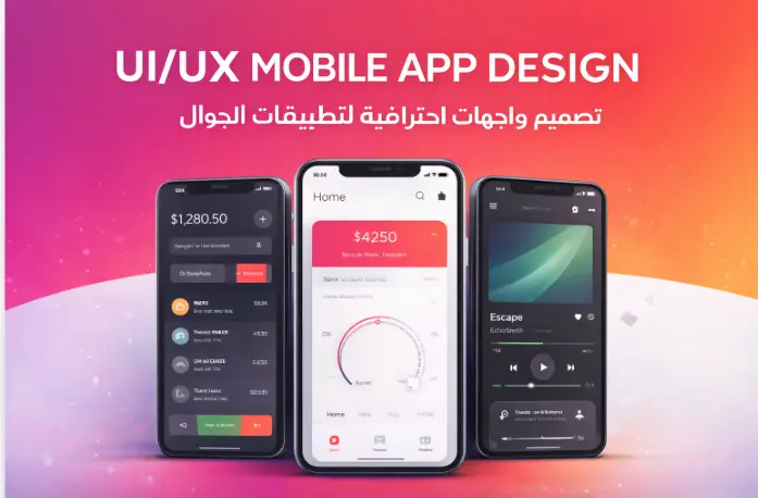 تصميم تطبيق احترافي UI/UX للجوال