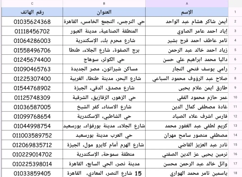 إدخال بيانات و عمل ملفات Excel