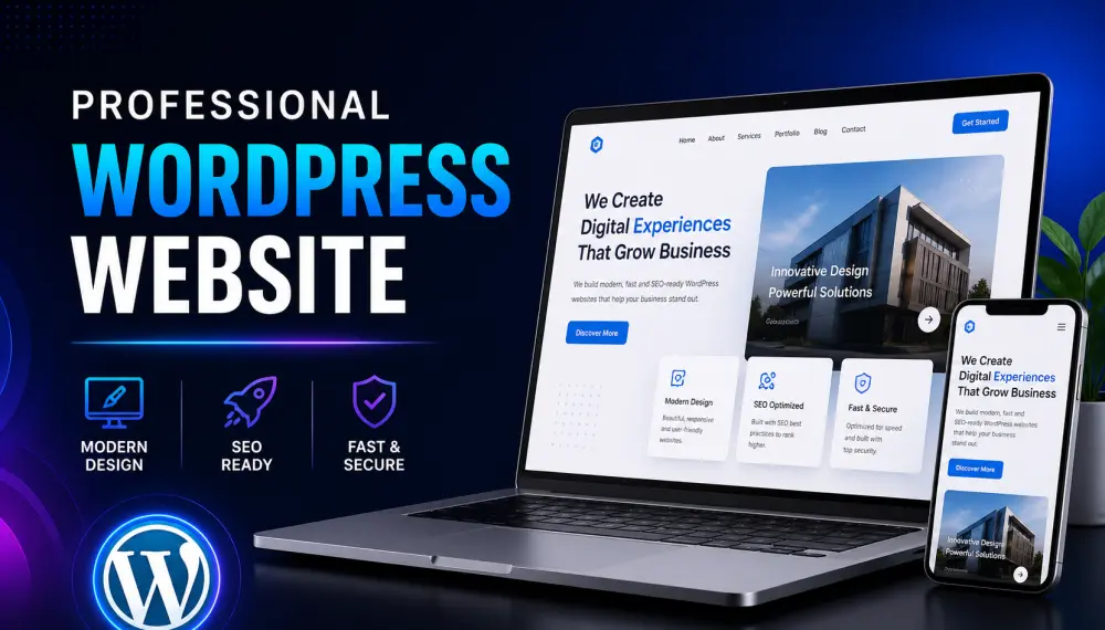 تصميم موقع ووردبريس احترافي سريع ومعزز لمحركات البحث SEO