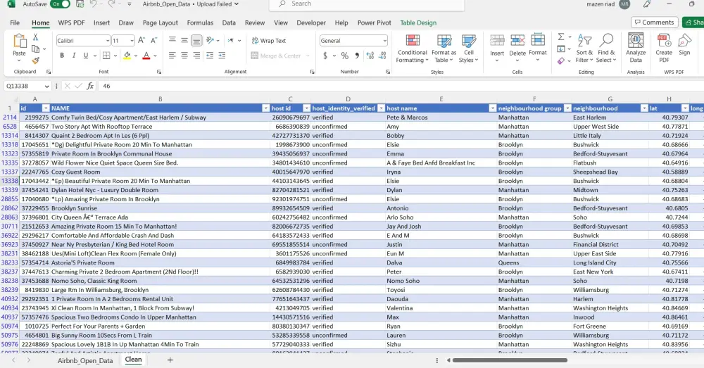 إدخال بيانات عن طريق Microsoft Excel