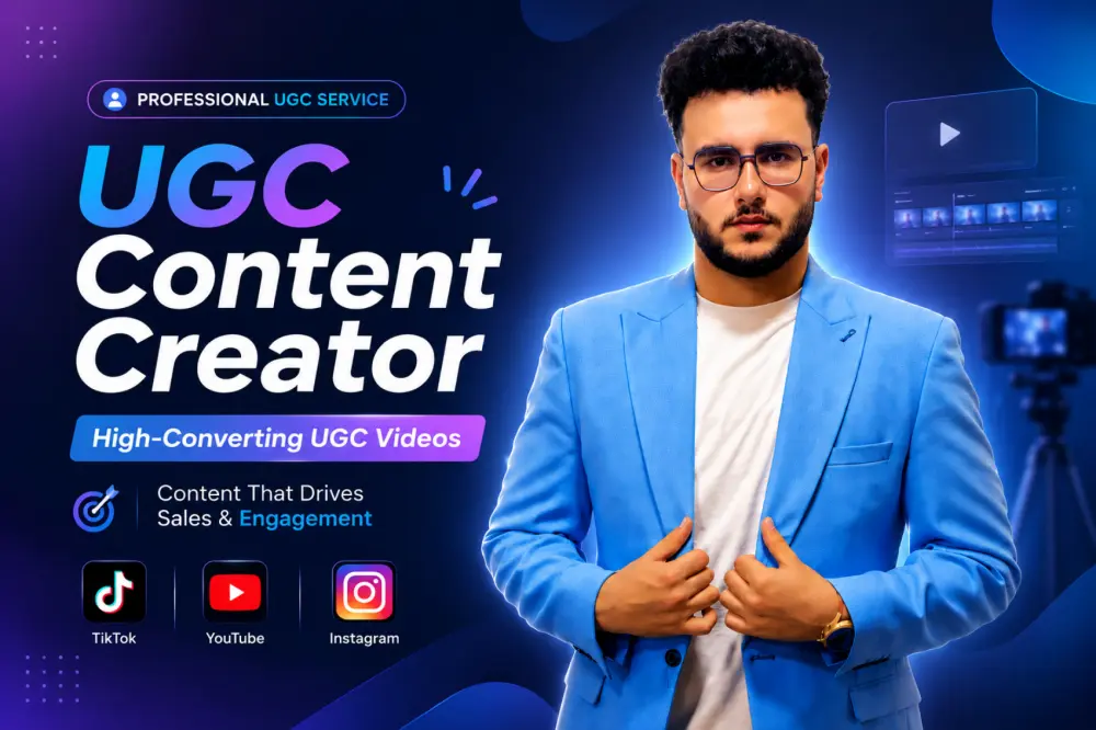 فيديو UGC احترافي للترويج لمنتجك أو خدمتك بأسلوب طبيعي ومقنع