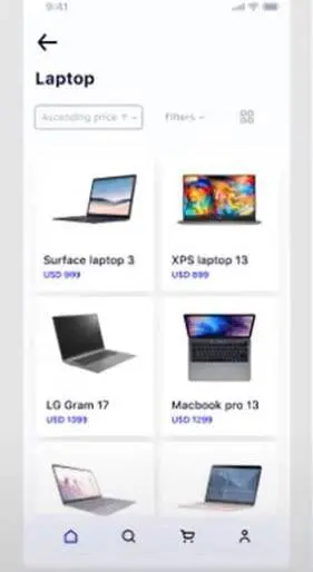 تطبيق فلاتر بسيط بواجهة مستخدم جذابه