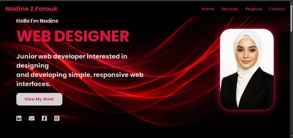 تصميم موقع بورتفوليو احترافي باستخدام HTML وCSS