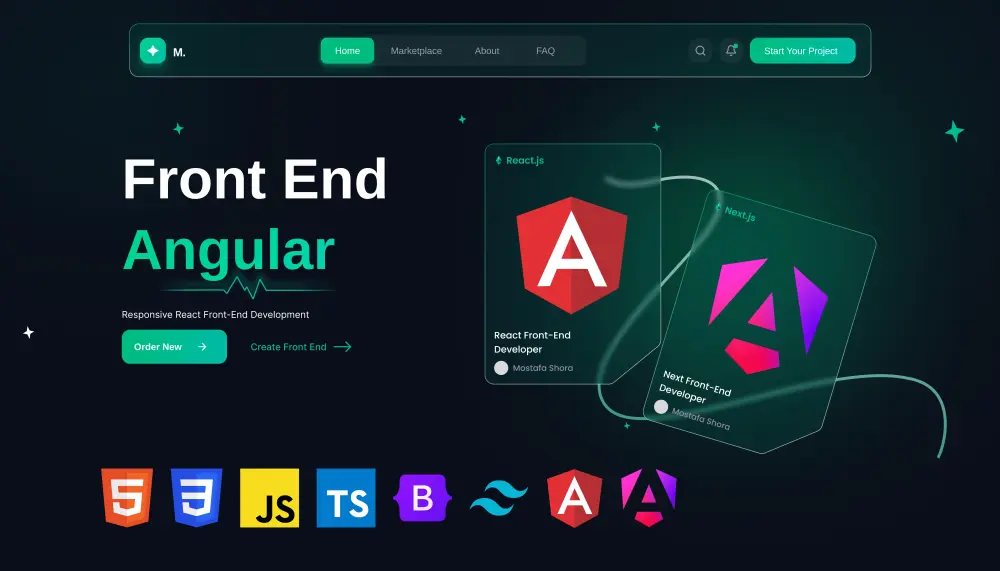 تحويل تصميم Figma أو XD إلى موقع متجاوب باستخدام Angular