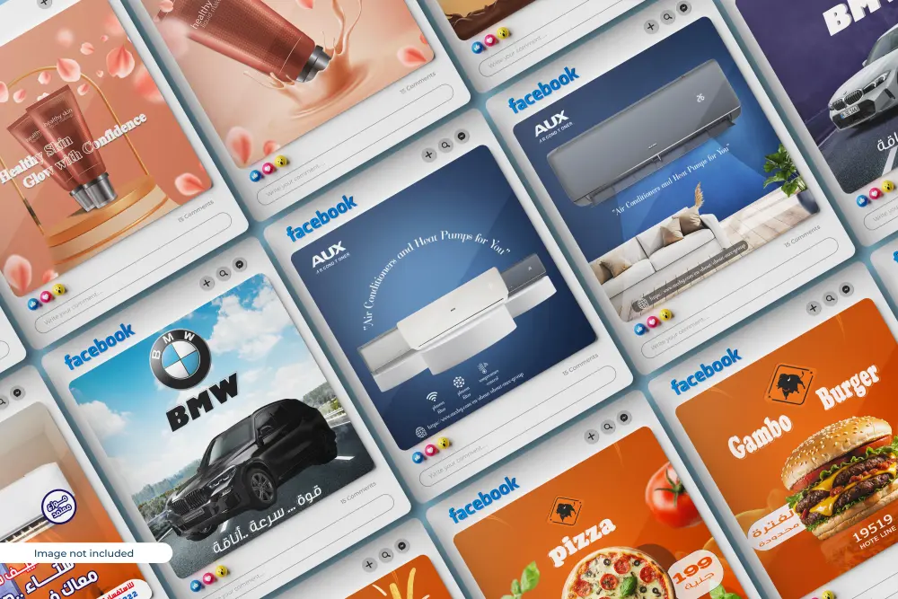 تصميم بوسترات سوشيال ميديا احترافية لمنتجاتك بجودة عالية