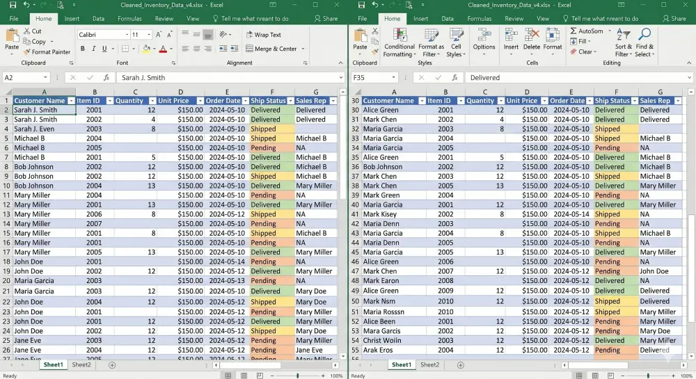 تنظيف ومعالجة ملفات Excel وتجهيز البيانات للتحليل باحترافية