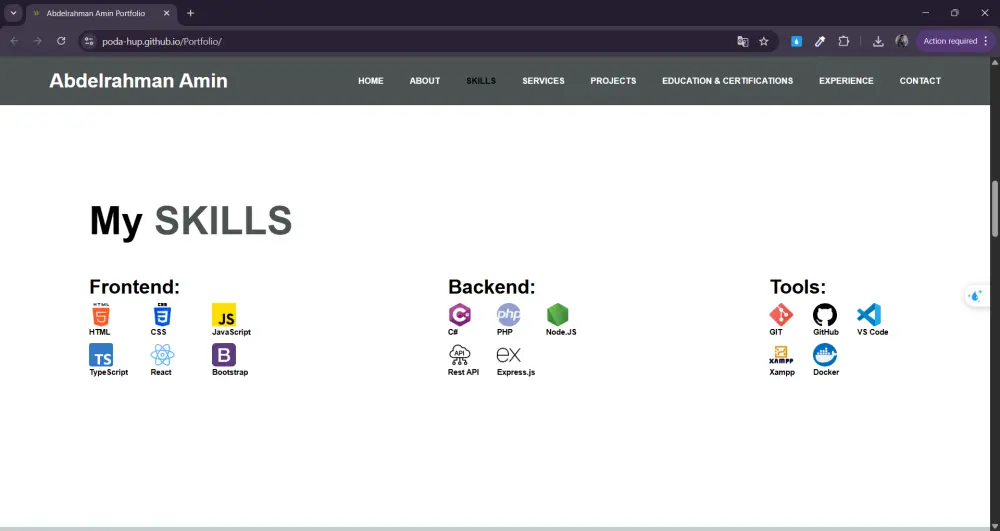 سأصمم موقع بورتفوليو احترافي ومتجاوب  Modern Responsive Portfolio Website