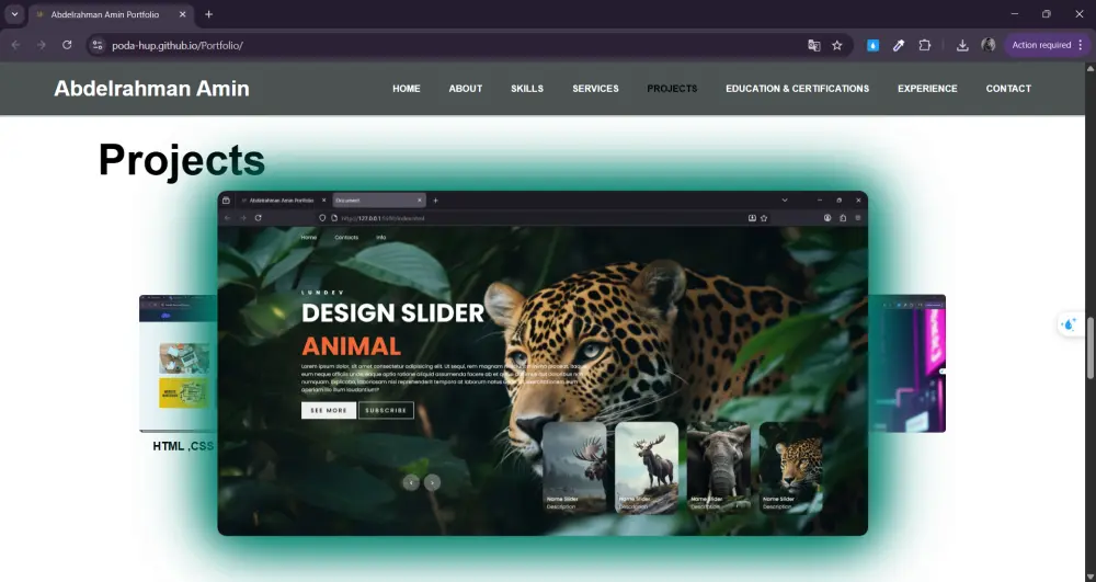 سأصمم موقع بورتفوليو احترافي ومتجاوب  Modern Responsive Portfolio Website