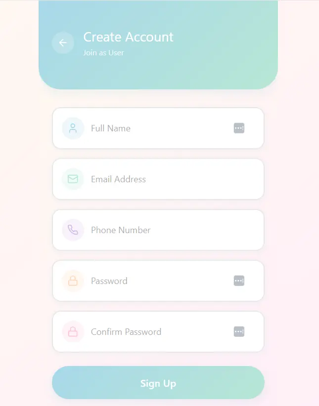 انشاء واجهات Flutter احترافية (Login, Signup, Profile, Landing) مع ربطها بـ Firebase