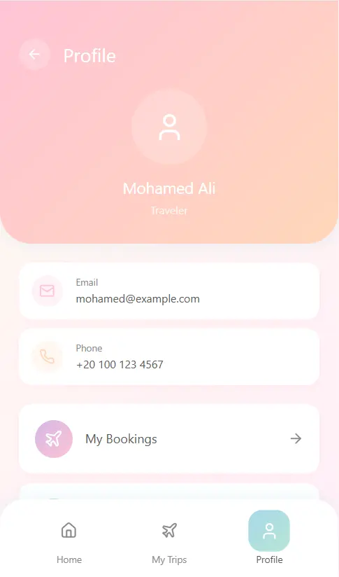 سأبني لك شاشات Flutter احترافية بتصميم وكود نظيف جاهز للتطوير