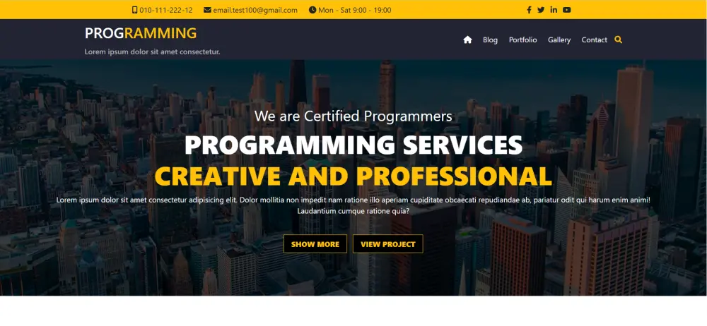 سأصمم لك موقع ويب بسيط وأنيق بـ HTML و CSS و Bootstrap